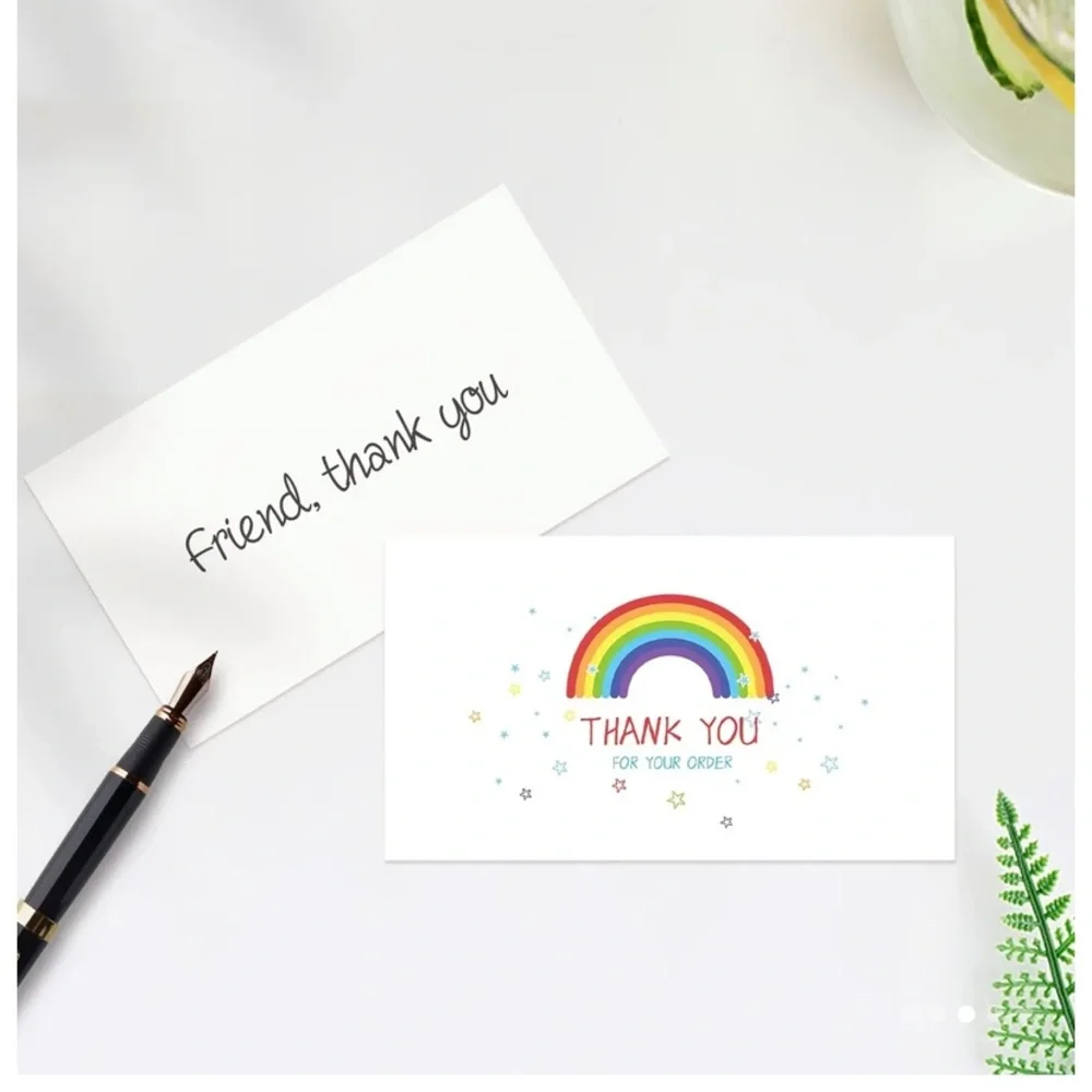 50pcs Exquisite Thank You Cards - Perfect for Business, Baby Shower, W…
